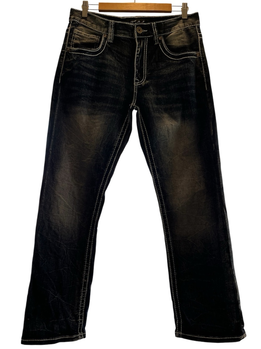 True Luck Jeans — Men's Dark Wash Jeans with Contrast Stitching